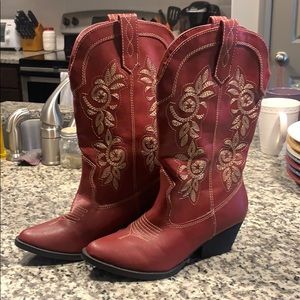 Red cowboy boots